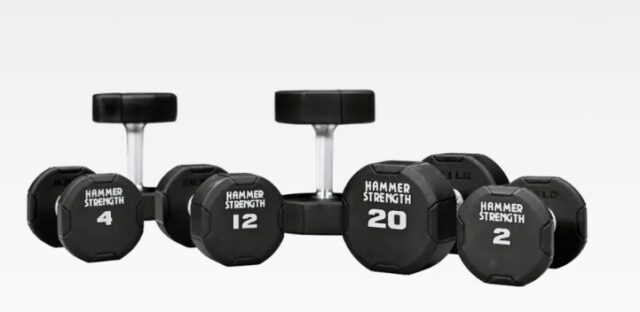 Hammer Strength 4-Sided Urethane Dumbbells