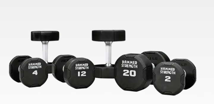 Hammer Strength 4-Sided Urethane Dumbbells